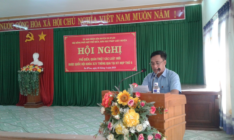 Hội nghị phổ biến, quán triệt các văn bản luật mới được Quốc hội khóa XIV thông qua tại kỳ họp thứ 6