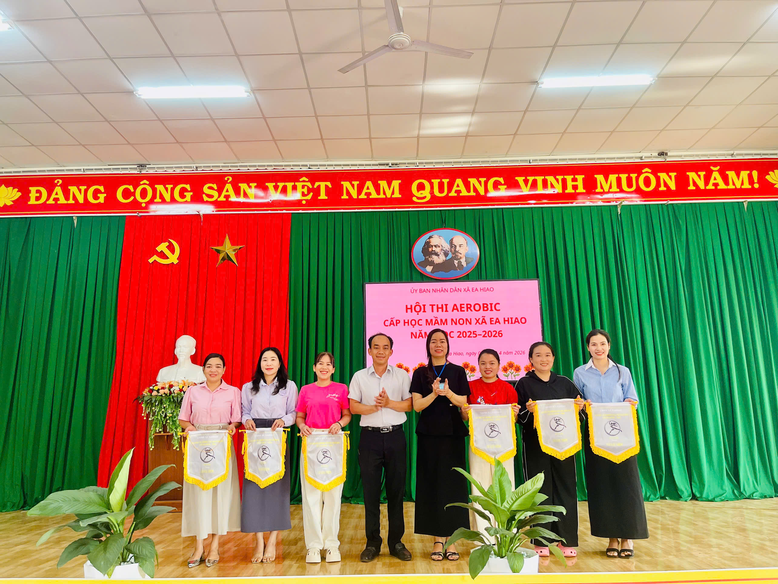 Xã Ea Hiao tổ chức Hội thi Aerobic cấp học mầm non năm học 2025–2026