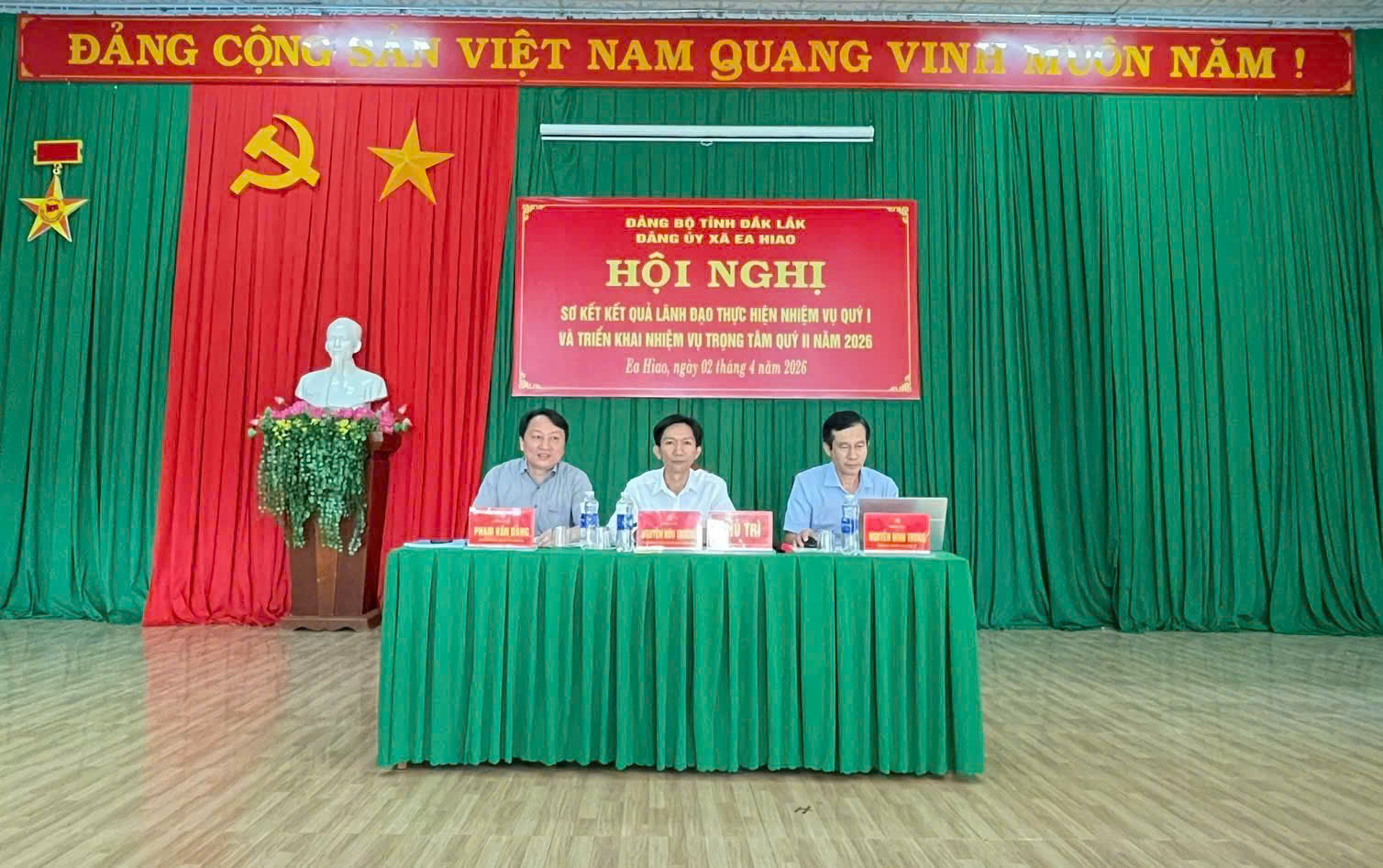 Đảng ủy xã Ea Hiao sơ kết công tác quý I năm 2026