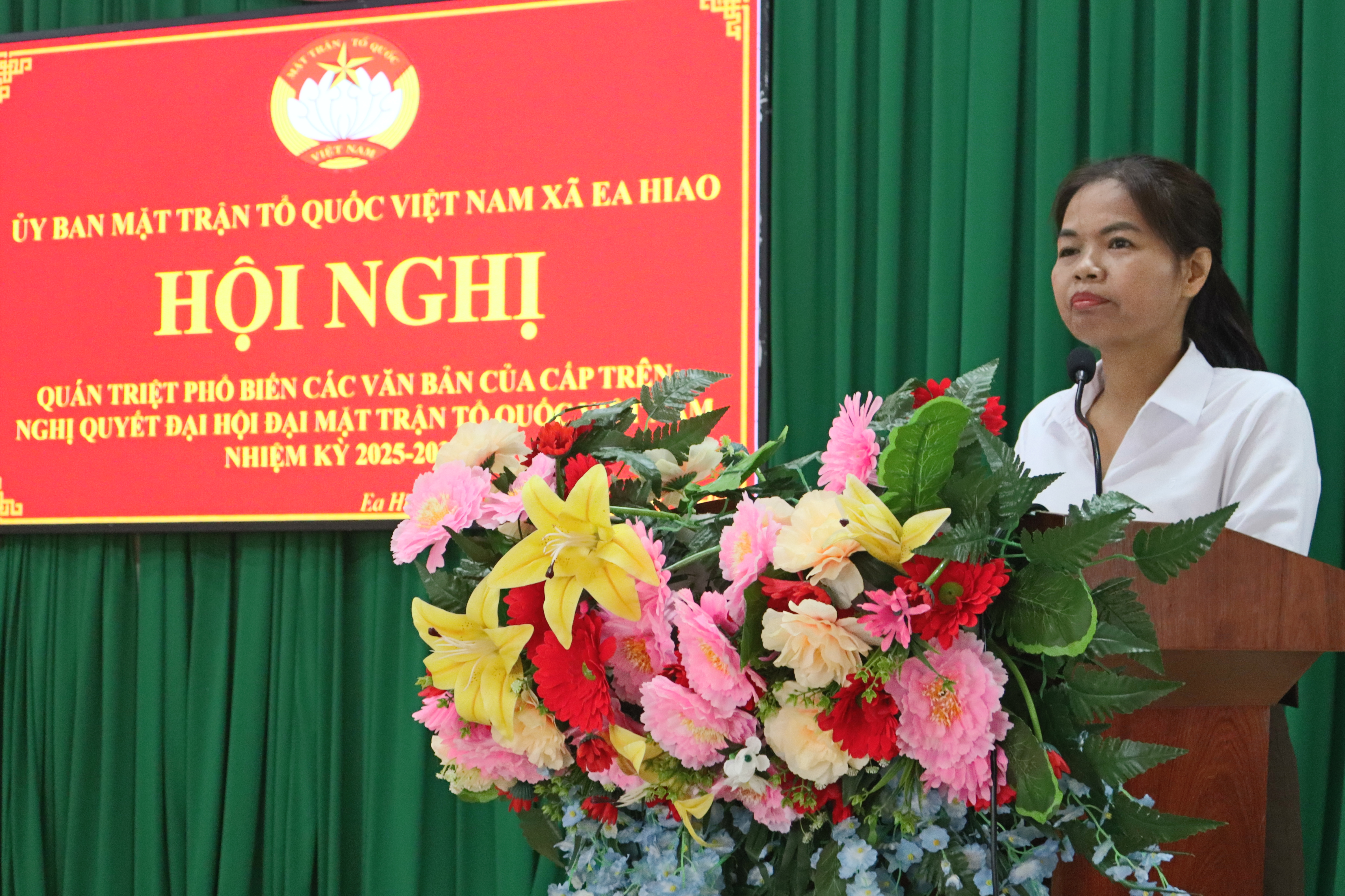Ủy ban MTTQ Việt Nam xã Ea Hiao quán triệt các văn bản của cấp trên và triển khai nhiệm vụ trọng tâm