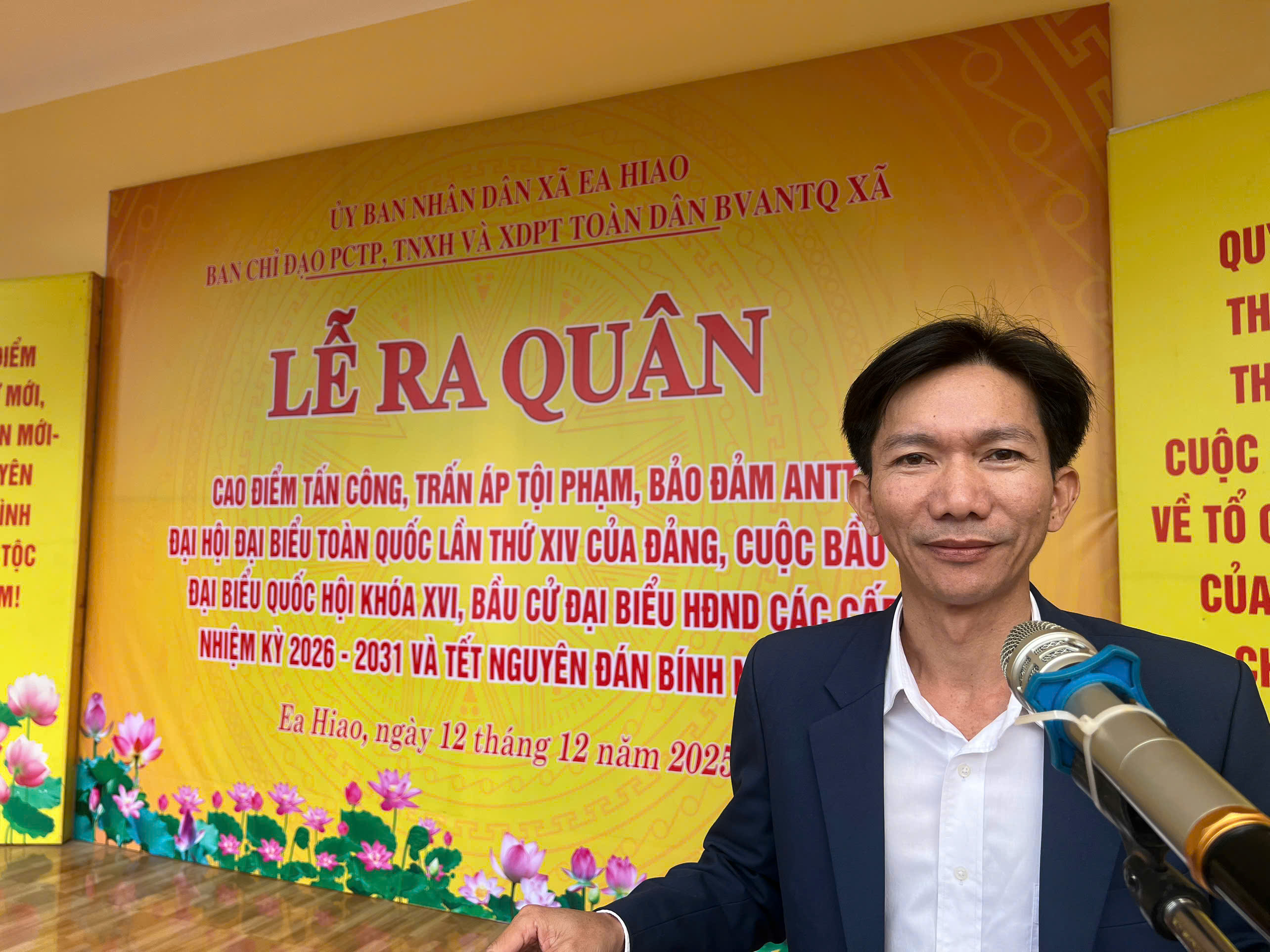 Xã Ea Hiao ra quân cao điểm tấn công, trấn áp tội phạm, bảo đảm an ninh trật tự các sự kiện lớn của đất nước.