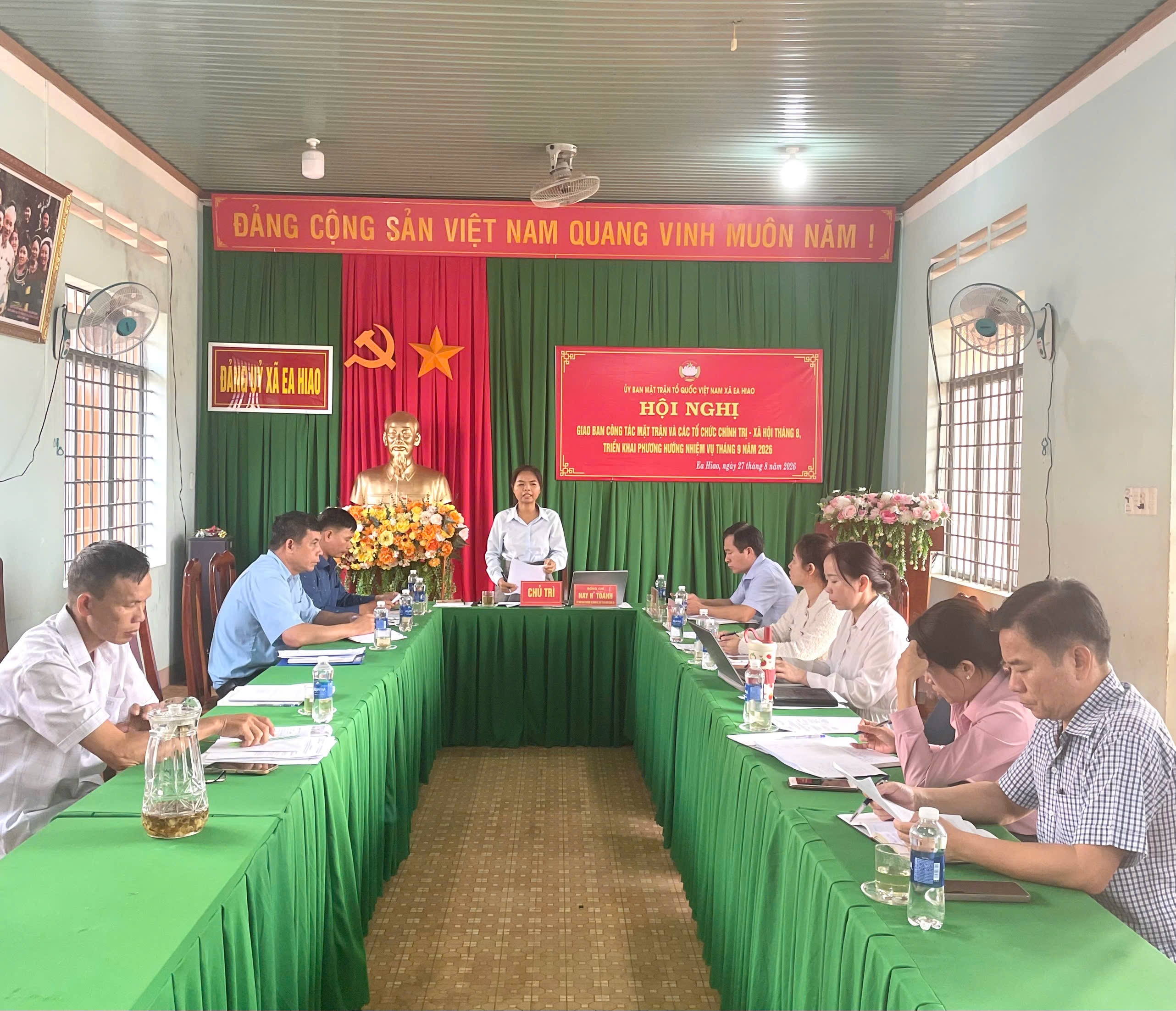 MẶT TRẬN XÃ EA HIAO ĐÁNH GIÁ KẾT QUẢ CÔNG TÁC THÁNG 8, TRIỂN KHAI NHIỆM VỤ THÁNG 9/2026